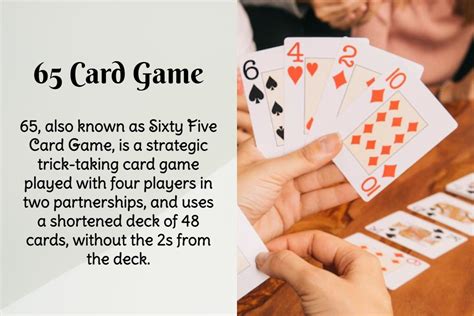 card game 65 directions.